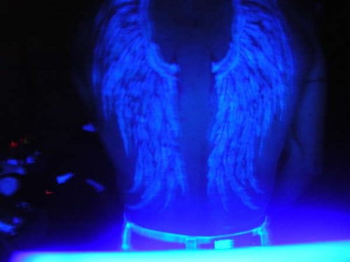 Wings Light Tattoo On Back