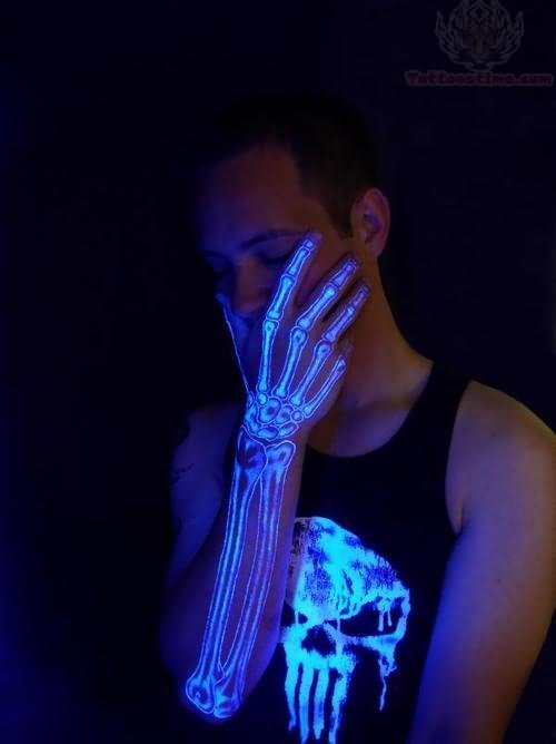 Skeleton Arm Light Tattoo