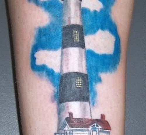 Bodie Lighthouse Tattoo On Sleeve