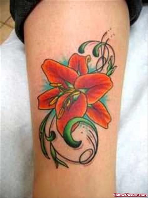 New Lily Flower Tattoo