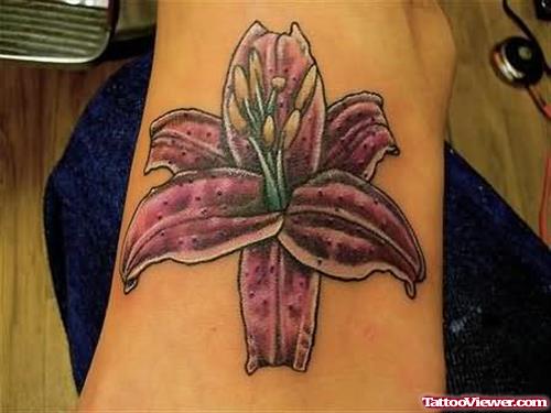 Terrific Lily Flower Tattoo