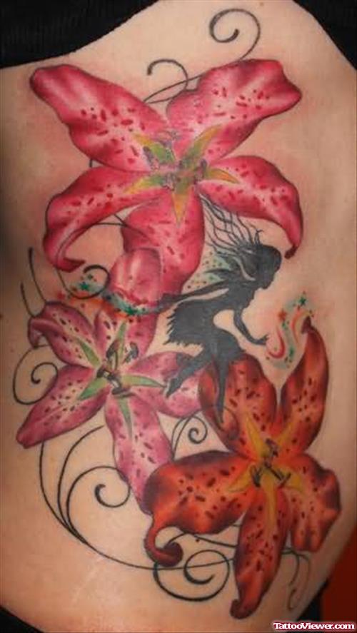 Lily Ribs Tattoo