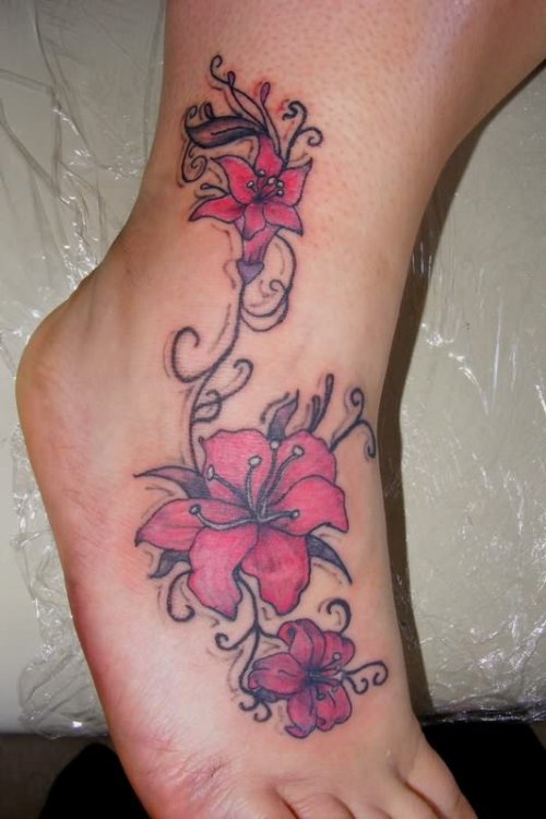 Lily Foot Tattoo