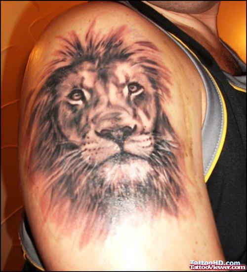 Quality Right Shoulder Lion Tattoo