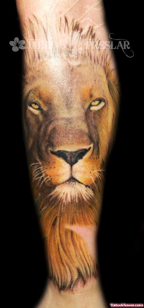 Cute Lion Face Tattoo