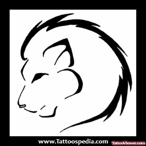 Tribal Lion Head Tattoo Design Art