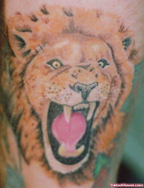 New Roaring Lion Head Tattoo