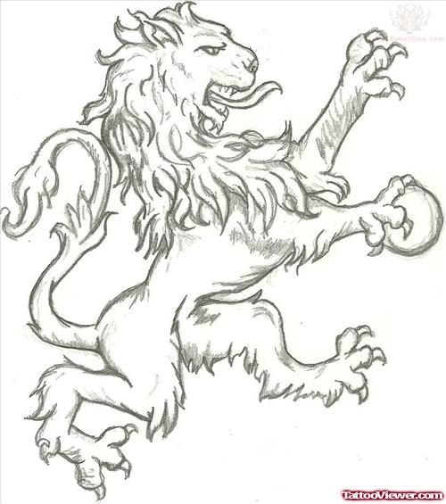 Lion Griffin Tattoo Design