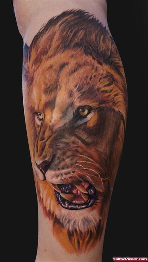 Lion Tattoo On Sleeve