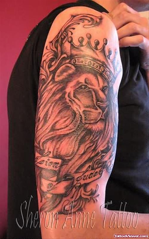 Lion King Tattoo On Bicep