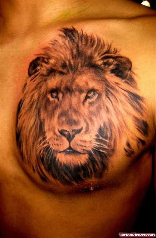 Good Lion Tattoo On Chest