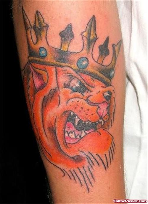 Angry King Lion Tattoo