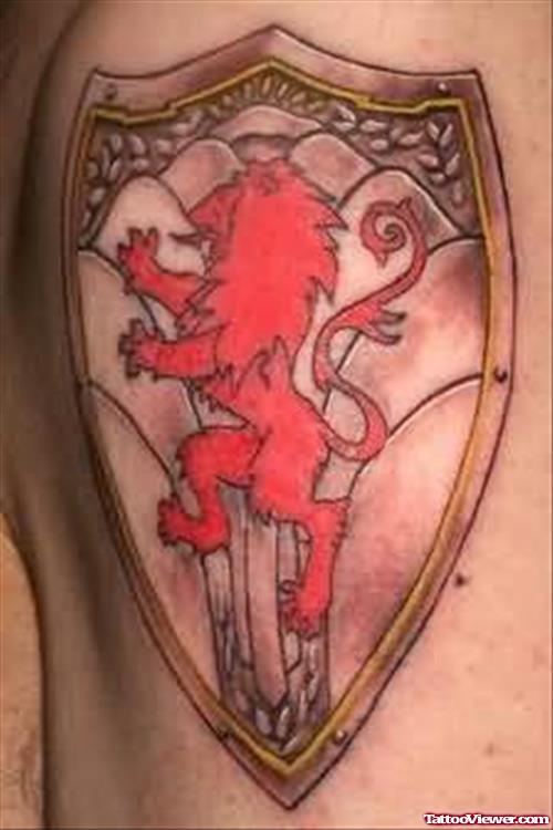 Symbolic Lion Tattoo