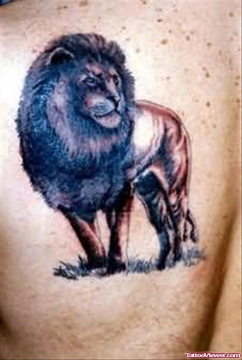 Standing Lion Tattoo Picture