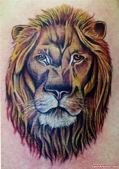 Lion Cute Face Tattoo