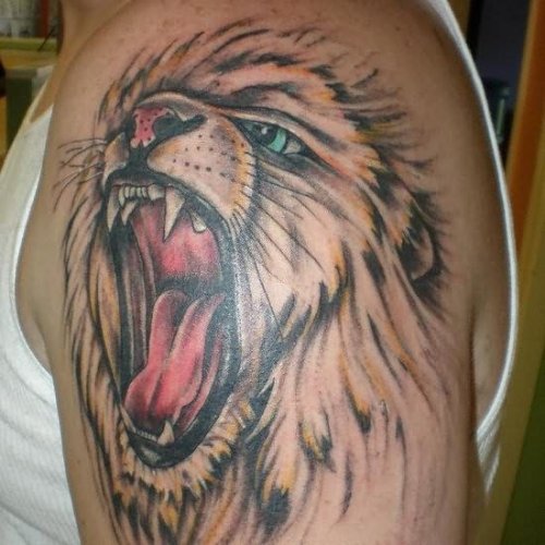 Ferocious Lion Tattoo Picture