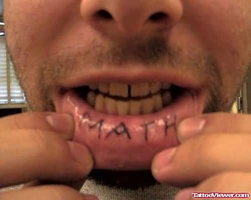 Math Tattoo On Lip