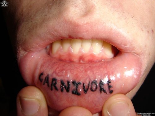 Carnivore Lip Tattoo