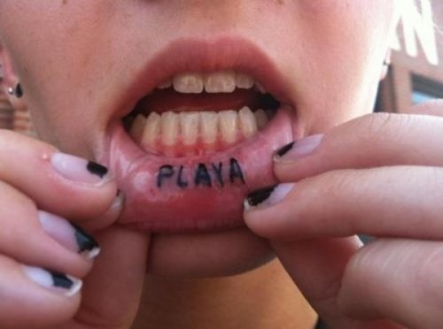 Playa Lip Tattoo
