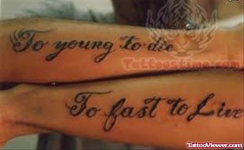 Young To Die - Fast To Live