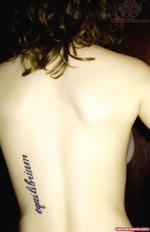 Literary Tattoo On Back Side