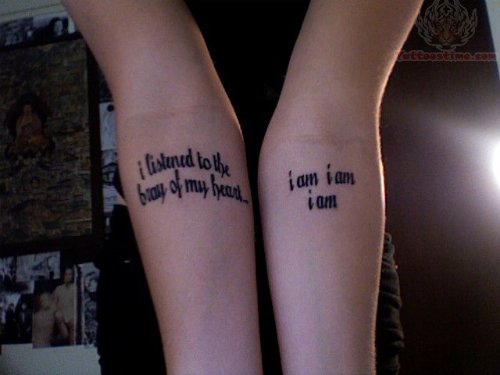 I Am I Am I Am - Literary Tattoo
