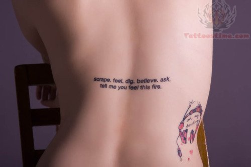 Literary Awesome Tattoo On Back