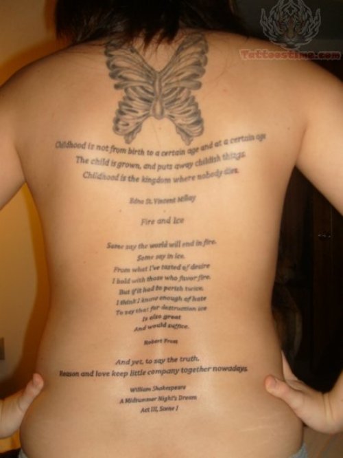 Full Back Literary Tattoos