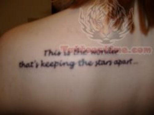 Literary Tattoo For Back Shoulders