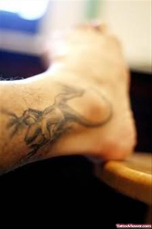 Elegant Lizard Tattoo On Ankle