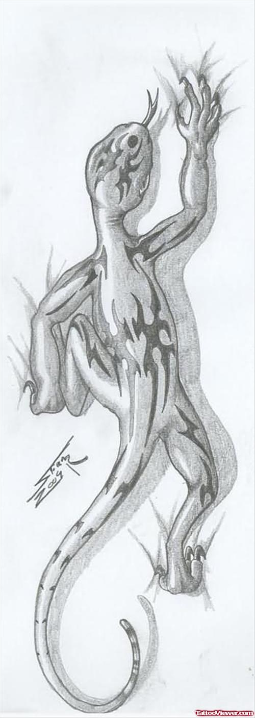 Lizard Tattoo Sketch