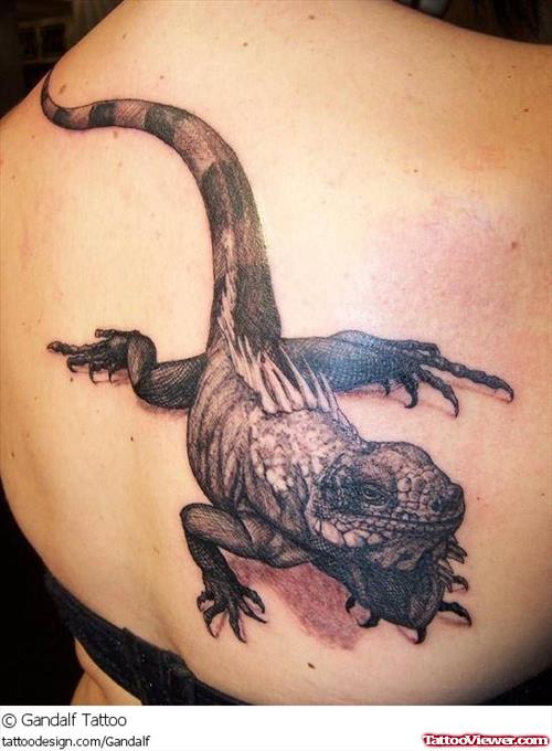 Back Body Lizard Tattoo