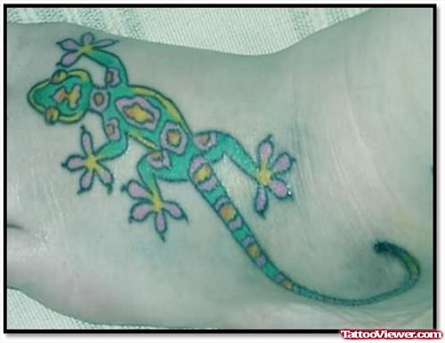 Lizard Tattoo Ideas On Foot