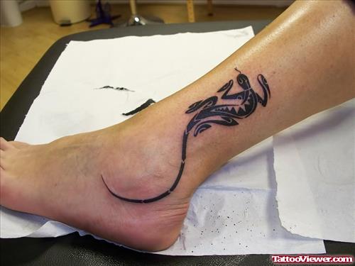 Lizard Tattoo For Leg