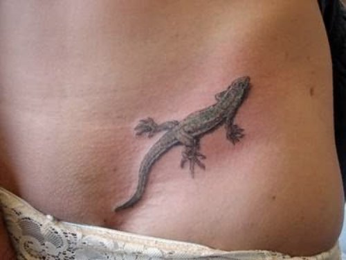 Lizard Tattoo On Front
