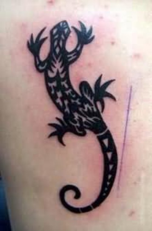 Trendy Lizard Tattoo