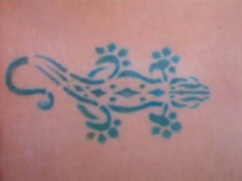 Blue Lizard Tattoo For Body