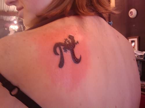 Lizard Symbol Tattoo On Back
