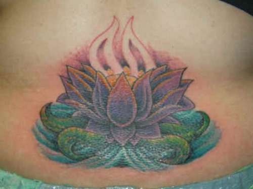 Lotus Tattoo On Lowerback