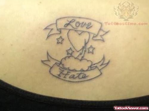 Love Tattoo On Back Waist