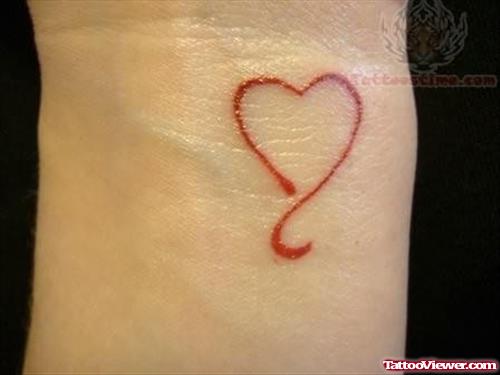 Red Hearted - Love Tattoo