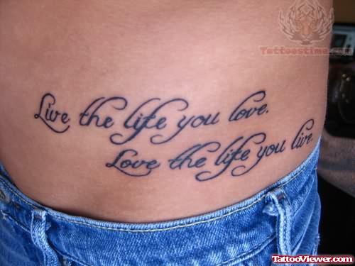 Lower Waist Love Tattoo