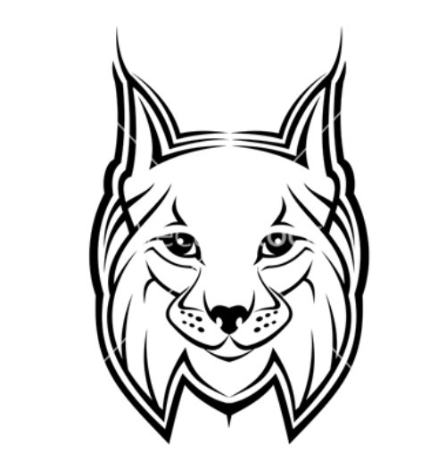 Tribal Lynx Face Tattoo Design