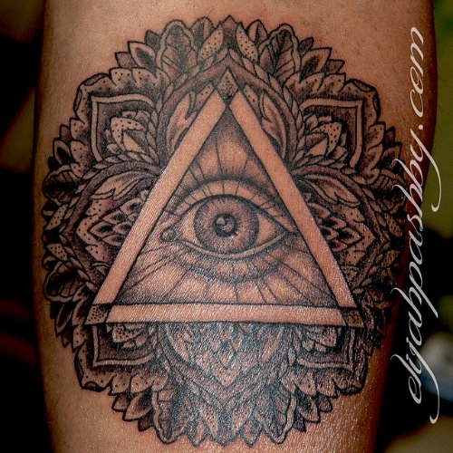 Illuminati eye Mandala Tattoo Design