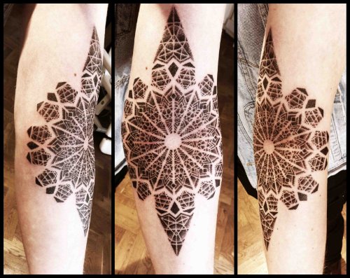 Mandala Flower Tattoo On Sleeve