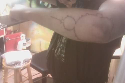 Left Arm Mandelbrot Tattoo