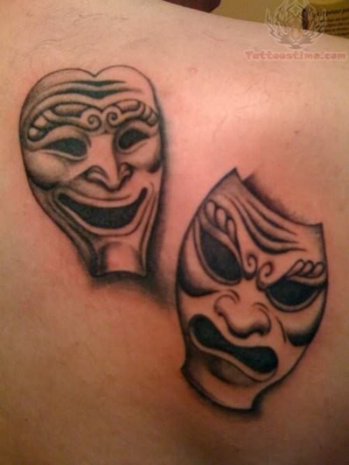 Laughing – Crying Mask Tattoo