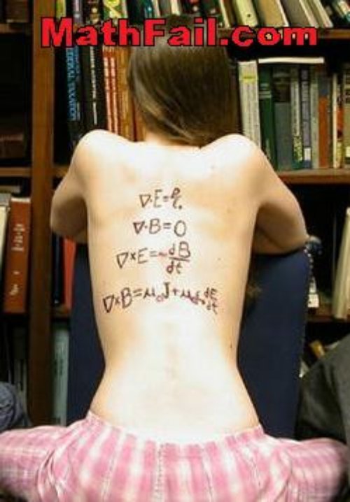 Back Body Mathematical Tattoo