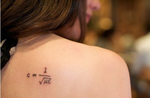 Back Body Mathematical Equation Tattoo
