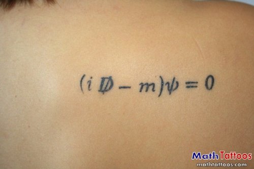 Black Ink Math Formula Tattoo